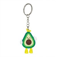 Schlüsselanhänger Mini Avocado Anhänger 4 cm 3D Geschenk Cartoon Schlüsselanhänger Silikon Schlüsselanhänger für Handyhülle Charme Rucksack Geschenk