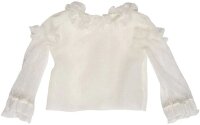 Puppen Bluse Blouse weiß mit Spitze...