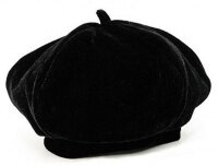 Puppen Mütze Beret Baskenmütze schwarz Puppenbekleidung für Puppe 43 cm