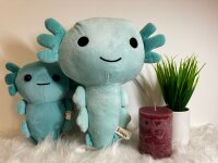 Axolotl Echse Molch 30 cm mint grün Kuscheltier Figur Plüsch Tintenfisch Spiel Puppe XL Plüschtier