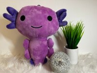 Axolotl Echse Molch 30 cm lila Kuscheltier Figur Plüsch Tintenfisch Spiel Puppe XL Plüschtier