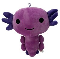 Axolotl Echse Molch 30 cm lila Kuscheltier Figur Plüsch Tintenfisch Spiel Puppe XL Plüschtier