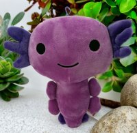 Axolotl Echse Molch 30 cm lila Kuscheltier Figur Plüsch Tintenfisch Spiel Puppe XL Plüschtier