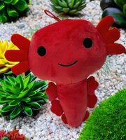 Axolotl Echse Molch 30 cm rot Kuscheltier Figur Plüsch Tintenfisch Spiel Puppe XL Plüschtier