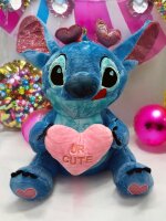 Lilo und Stitch Kuscheltier Lilo und Stitch Plüschtier XXL 50 cm Stofftier Anime Kawaii Plush Stofftier Cute Plushie Halloween Weihnachten Geschenke für Kinder Stitch Herz Rosa 50 cm