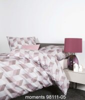 Janine Mako-Satin Bettwäsche 135 x 200 cm 80 x 80 2 teilig  moments 98111-05-500 mauve