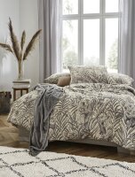 Irisette Edel-Flanell Bettwäsche Set Alpaka 8467 grau 135 x 200 cm + 1 Kissenbezug 80x80 cm