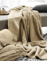 Irisette Wende-Kuscheldecke Decken Cover 8952 camel 150 x 200 cm +