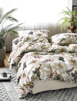 Irisette Mako-Satin Bettwäsche Set Glamour 8472 weiss 135 x 200 cm + 1 Kissenbezug 80x80 cm