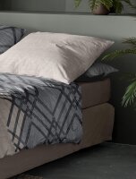 Irisette Edel-Feinbiber Bettwäsche Set Koala 8529 grau 135 x 200 cm + 1 Kissenbezug 80x80 cm