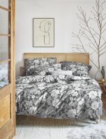 Irisette Edel-Feinbiber Bettwäsche Set Koala 8531 grau 140 x 200 cm + 1 Kissenbezug 90x70 cm