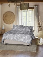 Irisette Tencel-Satin Bettwäsche Set Lotus 8569 grau 135 x 200 cm + 1 Kissenbezug 80x80 cm