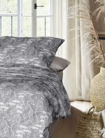 Irisette Tencel-Satin Bettwäsche Set Lotus 8569 grau 135 x 200 cm + 1 Kissenbezug 80x80 cm