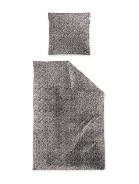 Irisette Flausch-Cotton Bettwäsche Set Mink 8871 blau 135 x 200 cm + 1 Kissenbezug 80x80 cm