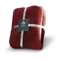 Irisette Kuscheldecke uni Decken Relax 8900 rot 150 x 200...