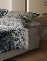 Irisette Mako-Satin Bettwäsche Set Wave 8507 petrol 135 x 200 cm + 1 Kissenbezug 80x80 cm