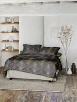 Irisette Mako-Satin Bettwäsche Set Wave 8539 grau 135 x 200 cm + 1 Kissenbezug 80x80 cm