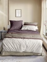 Irisette Mako-Satin Bettwäsche Set Wave 8563 beere 140 x 200 cm + 1 Kissenbezug 90x70 cm