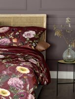 Irisette Mako-Satin Bettwäsche Set Wave 8576 rot 135 x 200 cm + 1 Kissenbezug 80x80 cm