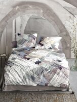 Irisette Mako-Satin Bettwäsche Set Wave 8889 natur 135 x 200 cm + 1 Kissenbezug 80x80 cm