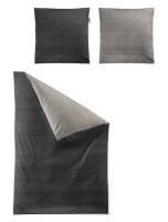 Irisette Mako-Satin Bettwäsche Set Wave-HK 8557 grau 135 x 200 cm + 1 Kissenbezug 80x80 cm