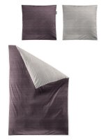 Irisette Mako-Satin Bettwäsche Set Wave-HK 8557 mauve 135 x 200 cm + 1 Kissenbezug 80x80 cm