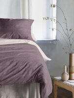 Irisette Mako-Satin Bettwäsche Set Wave-HK 8557 mauve 155 x 200 cm + 1 Kissenbezug 80x80 cm