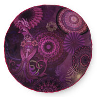 hip Polyvelvet Dekokissen 55 rond Miska mandalas and flowers rot