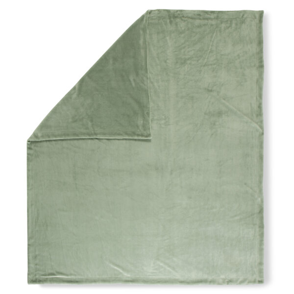 hip Polyvelvet Kuscheldecke 160 X 180 cm HIP UNI SAGE uni dessin grün