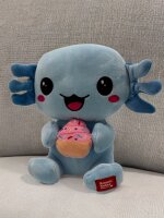 Kawaii Axolotl Kuscheltier Echse Molch Figur Plüsch 24 cm Plüsch blau