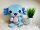 Kawaii Axolotl Kuscheltier Echse Molch Figur Plüsch 24 cm Plüsch blau