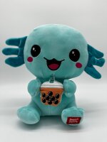 Kawaii Axolotl Kuscheltier Echse Molch Figur Plüsch 24 cm Plüsch grün türkis