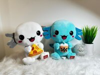 Kawaii Axolotl Kuscheltier Echse Molch Figur Plüsch 24 cm Plüsch grün türkis