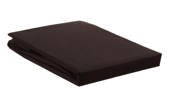 Ambiante Spannbettlaken  Baumwoll Uni HL Brown 80x200 braun
