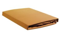 Ambiante Spannbettlaken  Baumwoll Uni HL Ochre 200x200 gelb