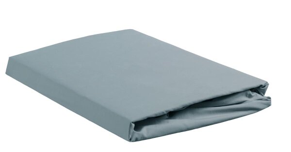 Ambiante Spannbettlaken  Baumwoll Uni HL Blue 200x200 blau