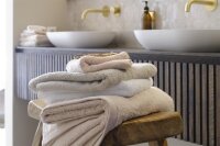 Beddinghouse Handtuch  Care Baumwoll Boo Ecru 50x100 Set a 3 Stk natur
