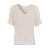 Knit Factory Daisy Strickpullover V-Ausschnitt Beige 36/44