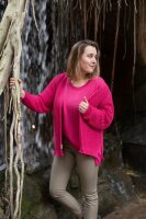 Knit Factory Daisy Kurze Strickjacke Fuchsia 40/42