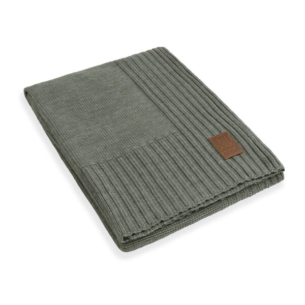Knit Factory Uni Plaid Urban Green 160x130 cm