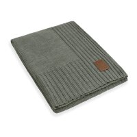 Knit Factory Uni Plaid Urban Green 160x130 cm