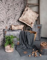 Knit Factory Uni Plaid Urban Green 160x130 cm