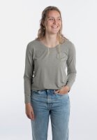 Knit Factory Lily Shirt Urban Green M Langen Ärmeln