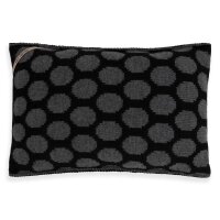 Knit Factory Cody Kissen Schwarz/Anthrazit 60x40