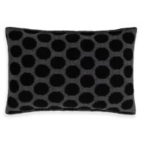 Knit Factory Cody Kissen Schwarz/Anthrazit 60x40