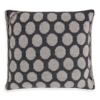Knit Factory Cody Kissen Anthrazit/Iced Clay 50x50
