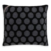 Knit Factory Cody Kissen Schwarz/Anthrazit 50x50
