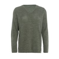 Knit Factory Ilse Strickpullover V-Ausschnitt Urban Green...