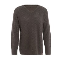 Knit Factory Ilse Strickpullover V-Ausschnitt Cappuccino...