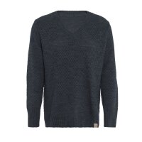 Knit Factory Ilse Strickpullover V-Ausschnitt Anthrazit...